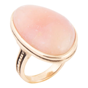 Pink Opal Golden Statement Ring by Barse Jewelry