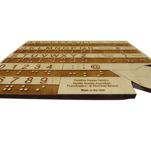 Advanced Braille Alphabet Number and Punctuation Learning Board by Creative Escape Rooms, educational toys detail photo 4