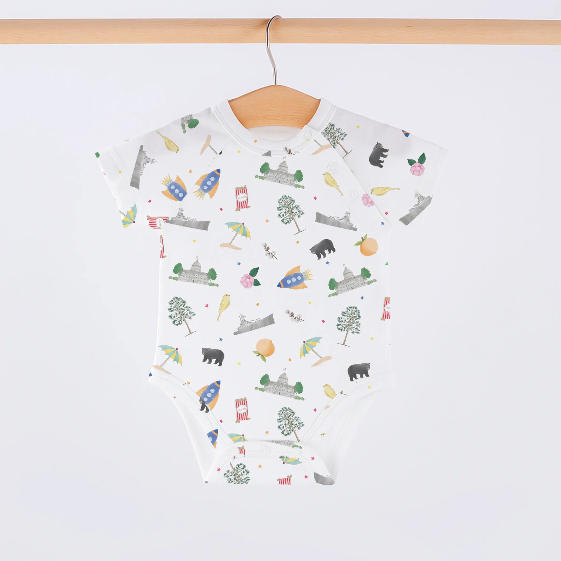 Alabama Kids Organic Cotton Onesie by Nola Tawk, Southern lifestyle apparel main product photo