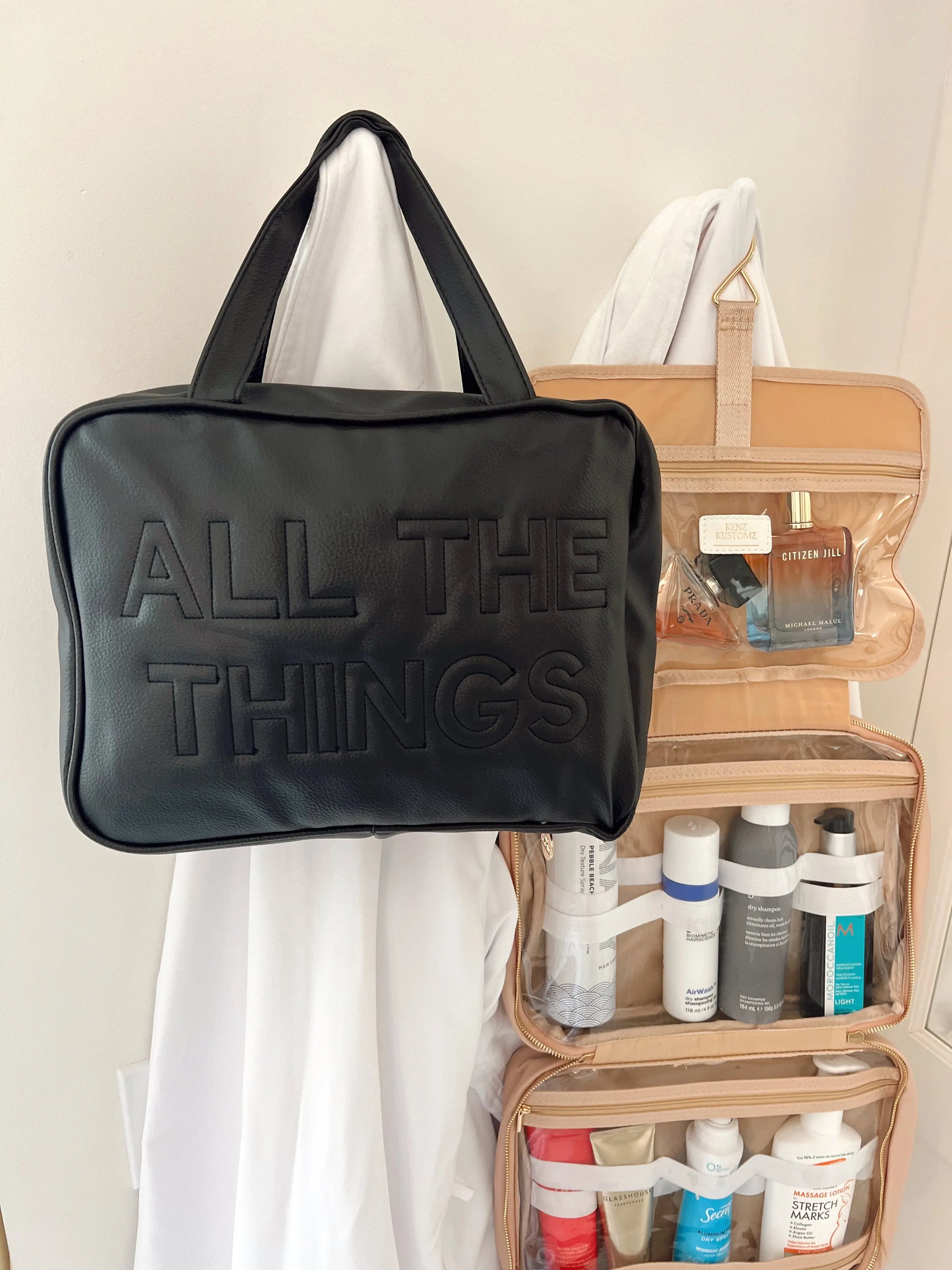All The Things - Leather Hanging Bag by KenzKustomz, handmade leather goods detail photo 2