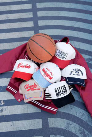 Alley Oop Basketball Club - Denim Vintage Trucker Hat by KenzKustomz, Southern lifestyle apparel detail photo 5