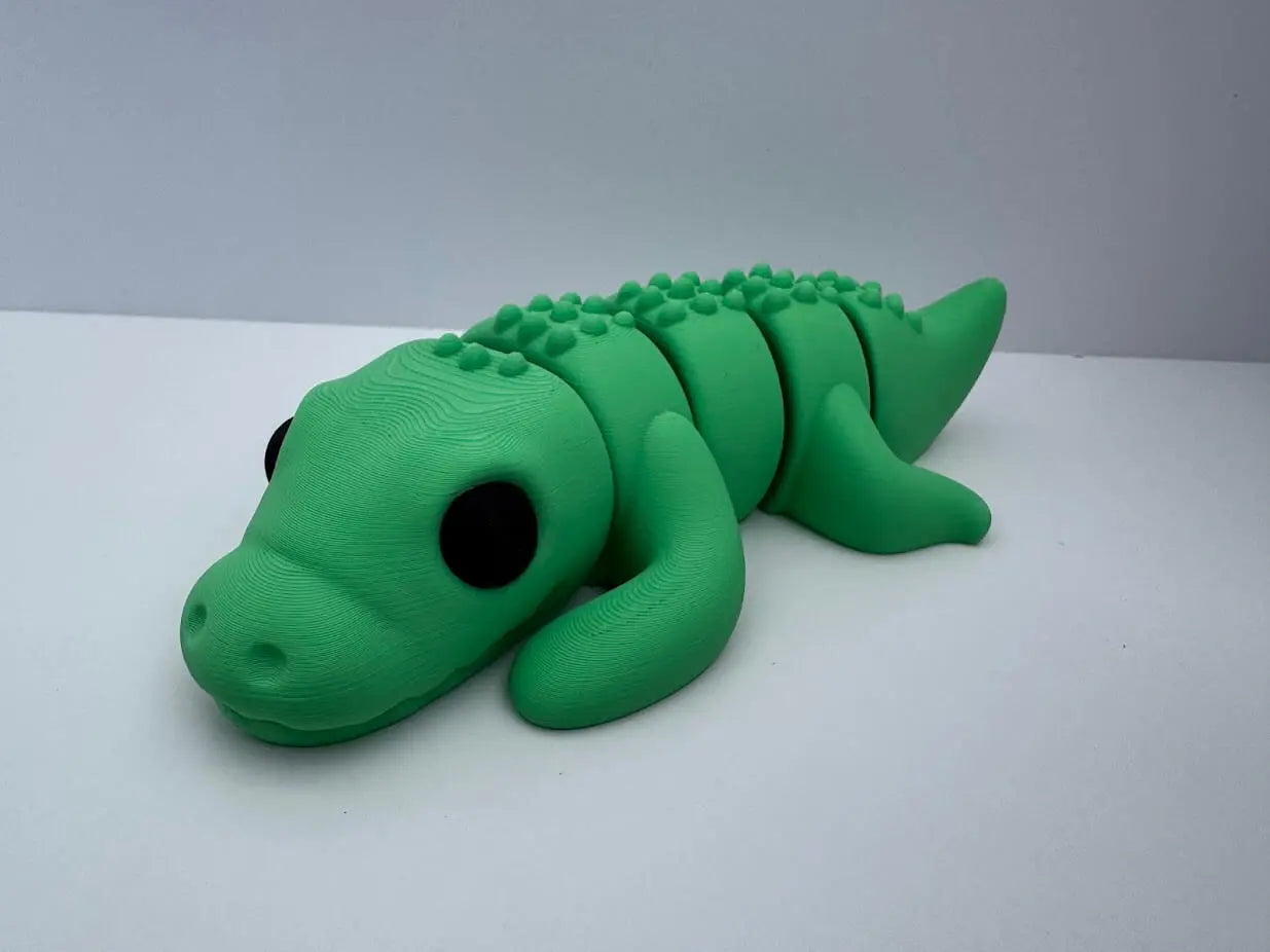 Alligator 3D Printed Fidget Toy | Large Reptile Sensory Toy by Mushroom Lady Co, paper gift main product photo