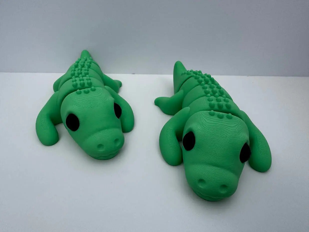 Alligator 3D Printed Fidget Toy | Large Reptile Sensory Toy by Mushroom Lady Co, paper gift detail photo 2