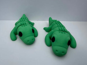 Alligator 3D Printed Fidget Toy | Large Reptile Sensory Toy by Mushroom Lady Co, paper gift detail photo 2
