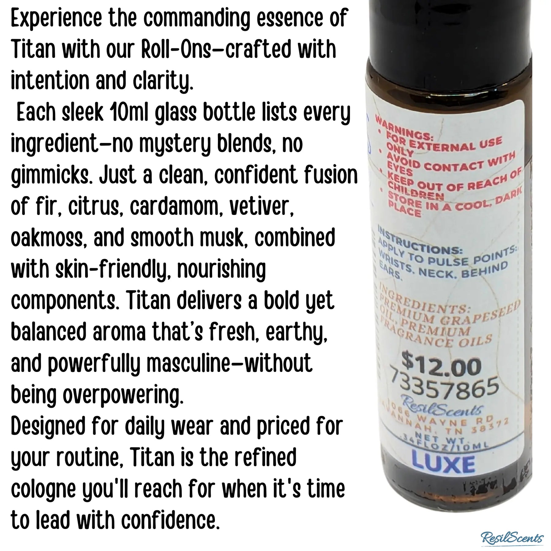 Amber Luxe Roll-On Oil – Refined Warmth. Timeless Luxury. by ResilScents, natural skincare detail photo 4