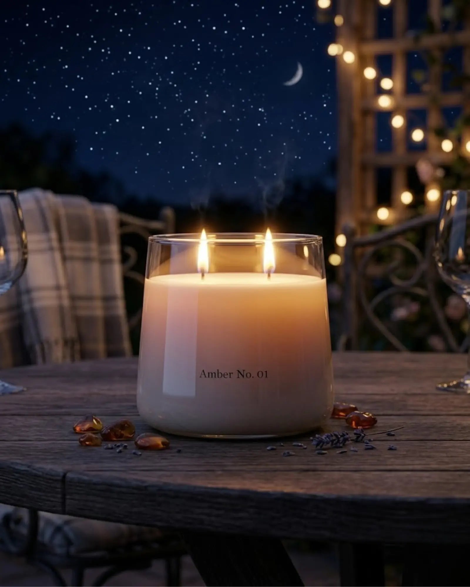 Amber No. 01 Candle by Believe Candle, scented candle detail photo 3