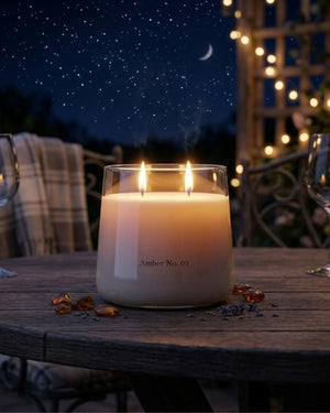 Amber No. 01 Candle by Believe Candle, scented candle detail photo 3