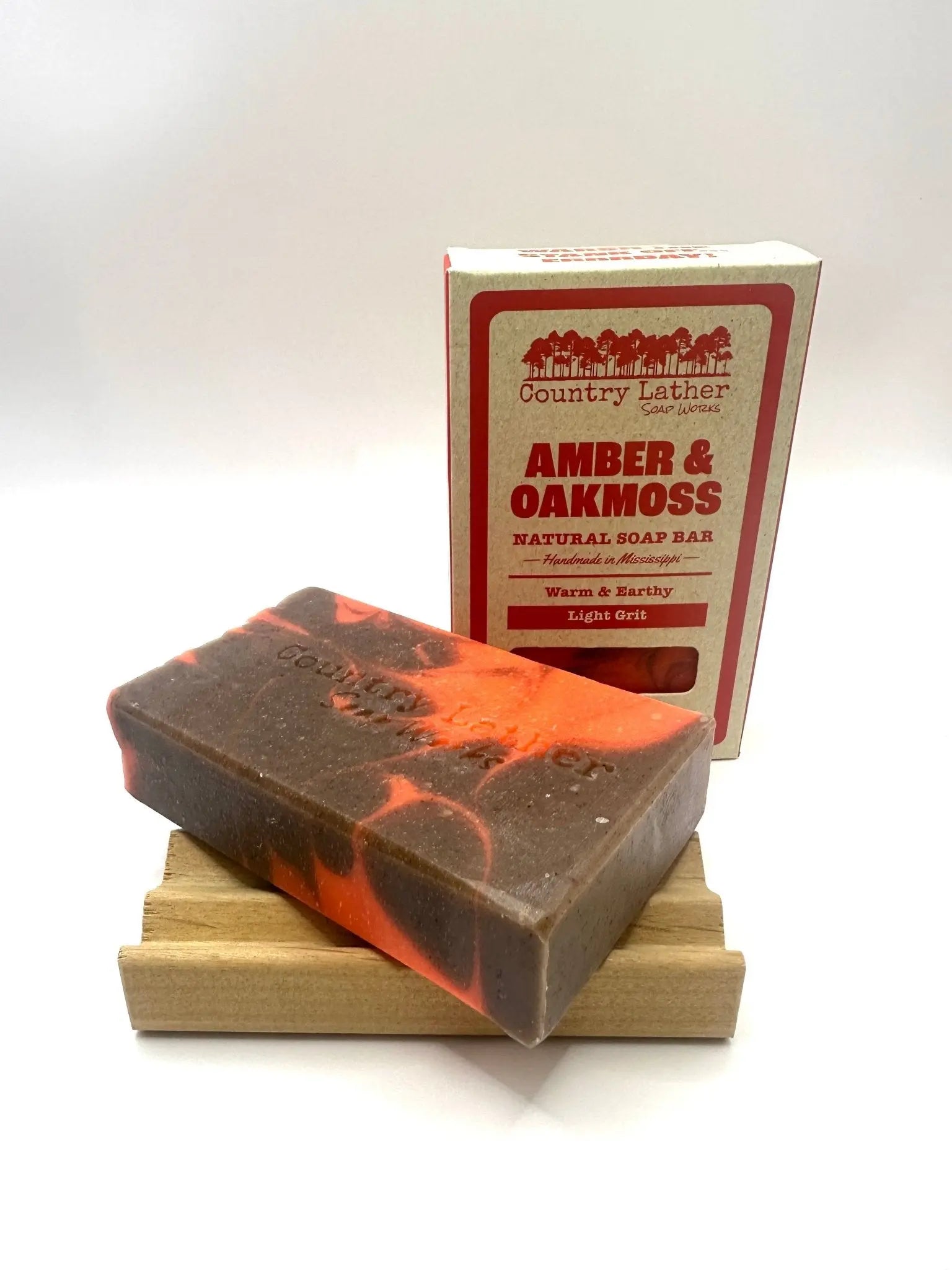 Amber and Oakmoss Soap Bar Set of 30 Bars Wholesale by Country Lather Soap Works, natural skincare main product photo