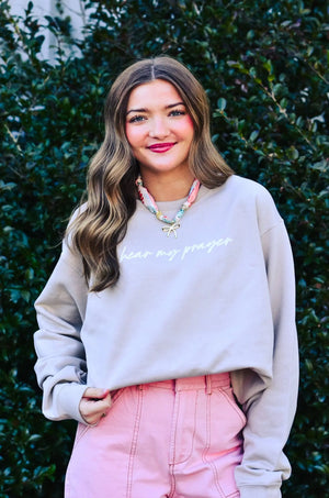 Amen Sand Sweatshirt by Southern Bliss Company, Southern lifestyle apparel detail photo 6