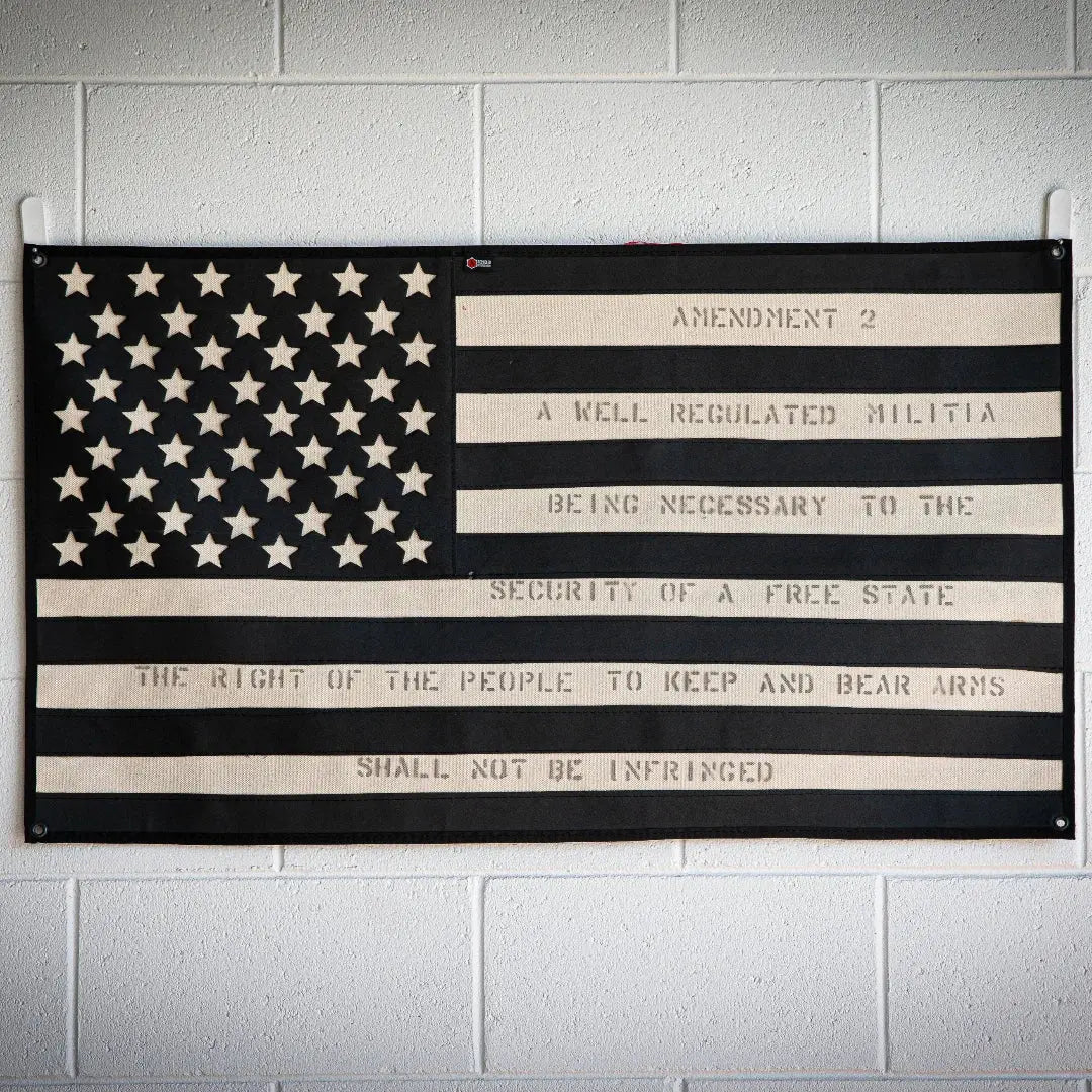 American Flag - Combat Boot Leather - Second Amendment by Recycled Firefighter, handmade leather goods detail photo 2