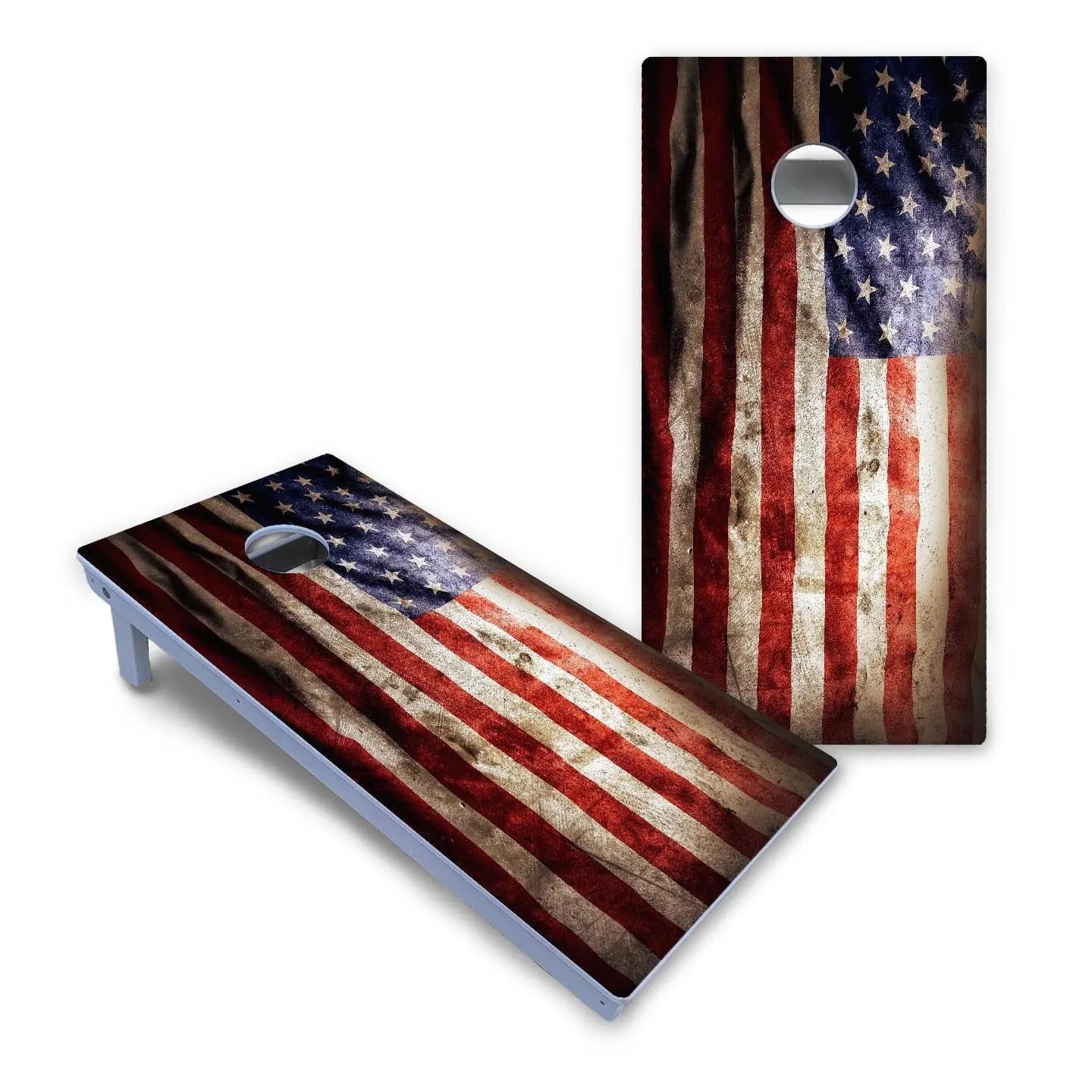 American Flag Cornhole Boards - All Weather Series by Cornhole Solutions, custom cornhole board detail photo 2