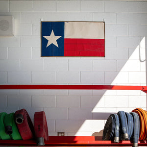 American Flag - Fire Hose - Texas State by Recycled Firefighter, Southern home decor detail photo 2