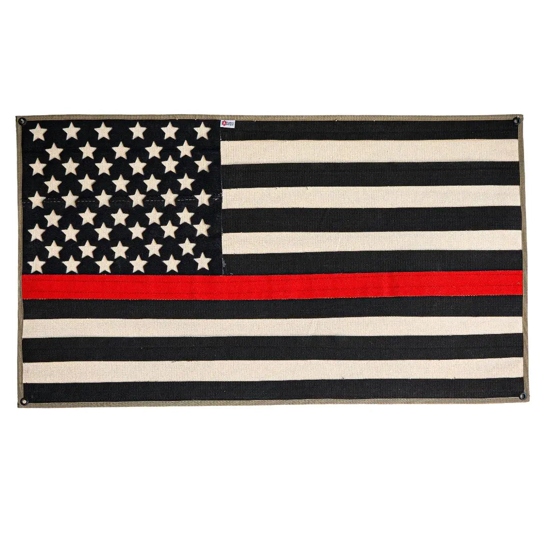 American Flag - Fire Hose - Thin Red Line by Recycled Firefighter, Southern home decor main product photo