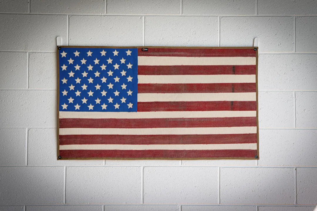 American Flag - Fire Hose - Vintage by Recycled Firefighter, Southern home decor detail photo 2