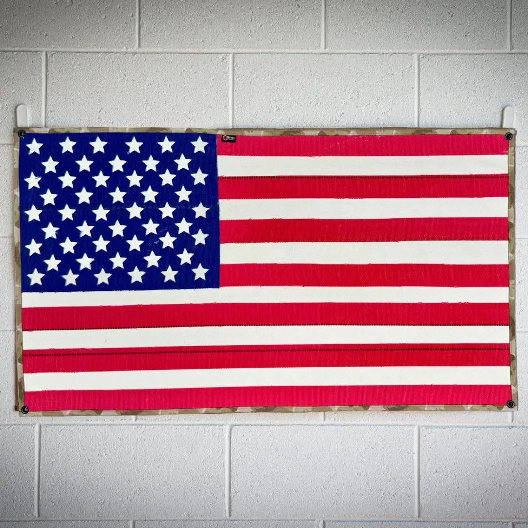 American Flag - Fire Hose & Arid Border by Recycled Firefighter, Southern home decor detail photo 2