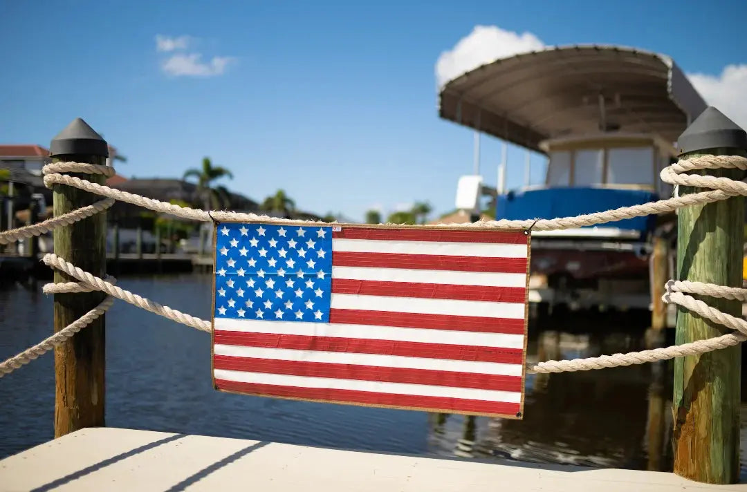 American Flag - Rubber Fire Hose - Waterproof by Recycled Firefighter, Southern food gift detail photo 2