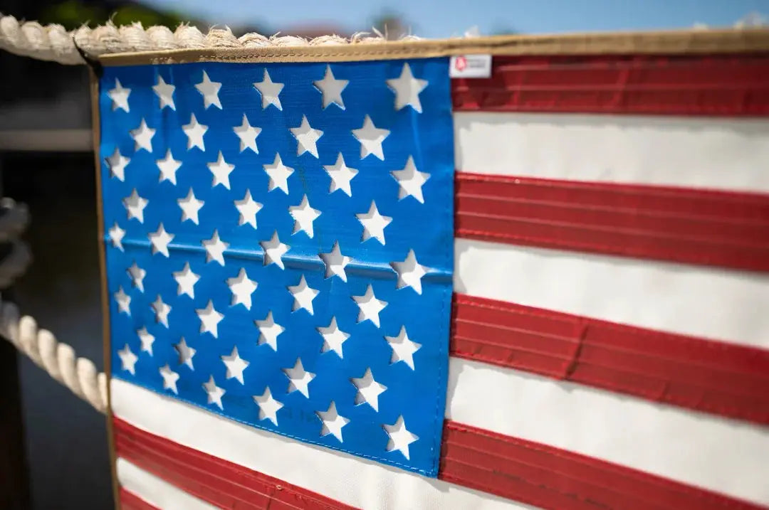 American Flag - Rubber Fire Hose - Waterproof by Recycled Firefighter, Southern food gift detail photo 3