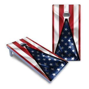 American Flag Triangle Cornhole Boards - All Weather Series by Cornhole Solutions, custom cornhole board detail photo 2