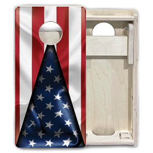 American Flag Triangle - Mini or Vacation Size Cornhole Boards by Cornhole Solutions, custom cornhole board detail photo 5