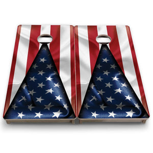 American Flag Triangle - Mini or Vacation Size Cornhole Boards by Cornhole Solutions, custom cornhole board detail photo 7