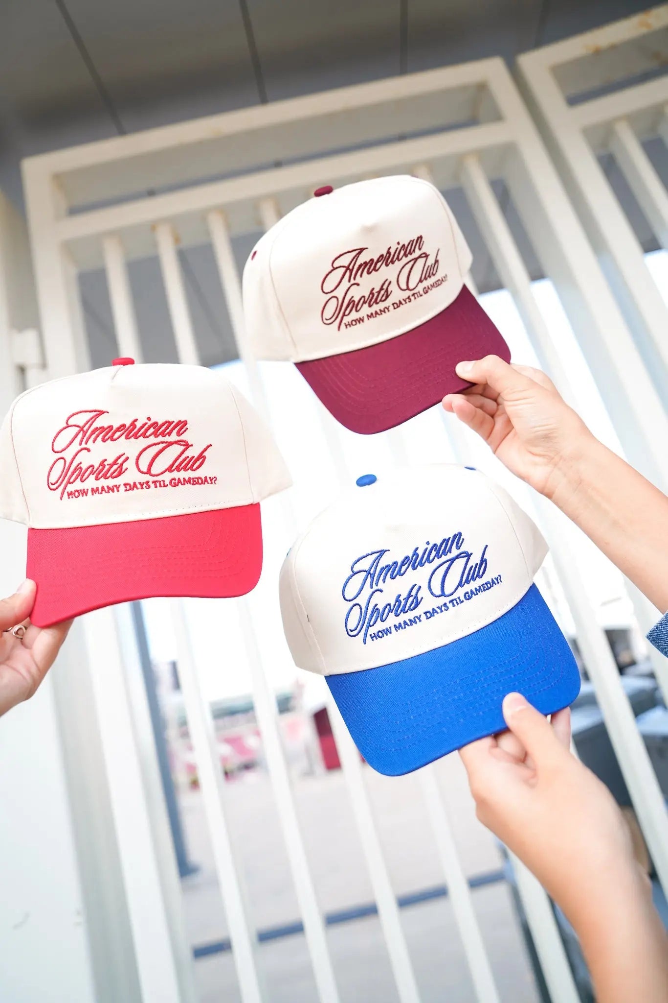 American Sports Club Vintage Trucker Hat by KenzKustomz, Southern lifestyle apparel main product photo
