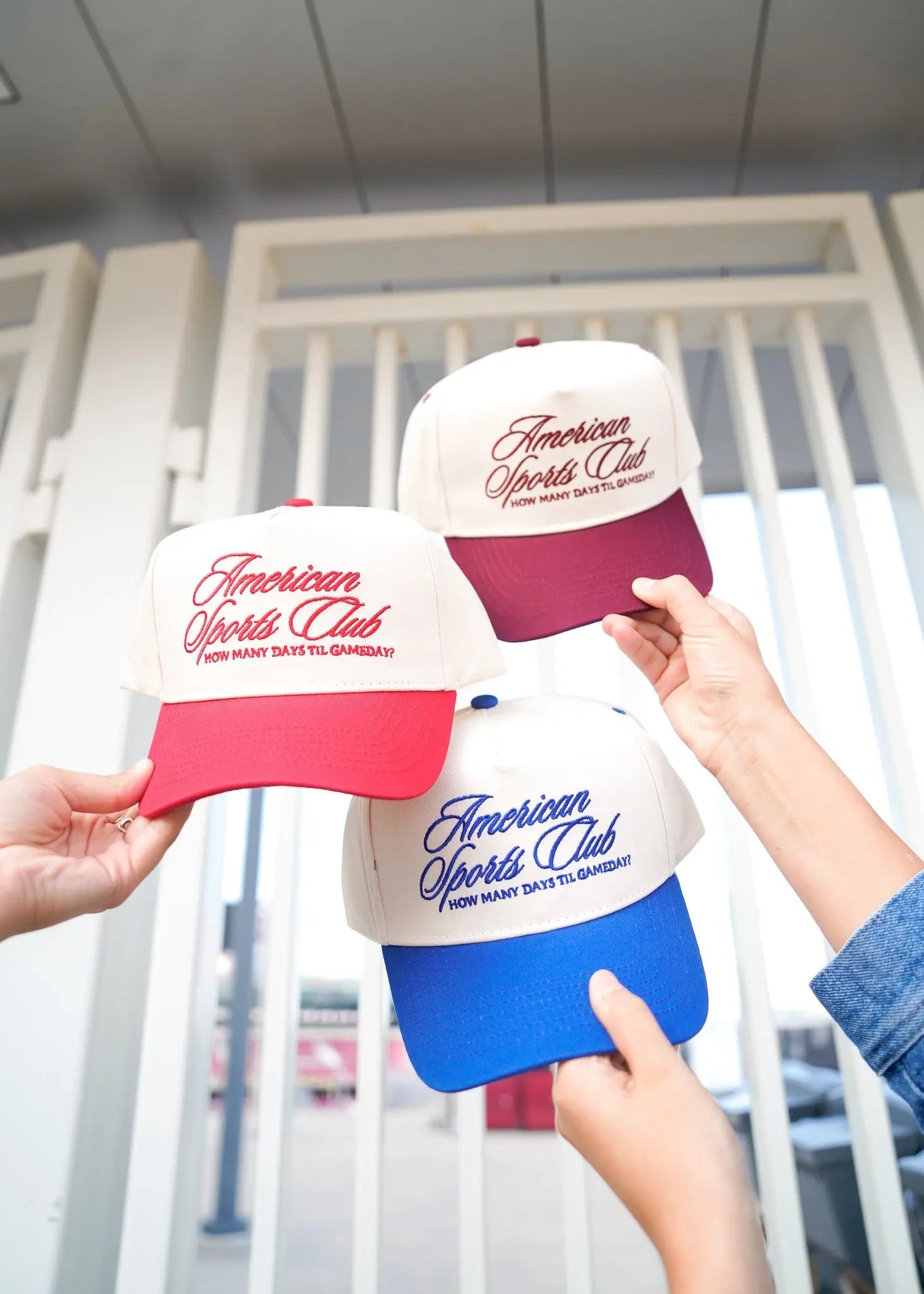 American Sports Club Vintage Trucker Hat by KenzKustomz, Southern lifestyle apparel detail photo 3