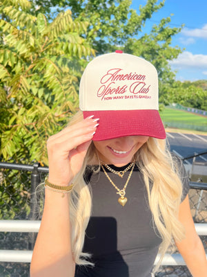 American Sports Club Vintage Trucker Hat by KenzKustomz, Southern lifestyle apparel detail photo 19