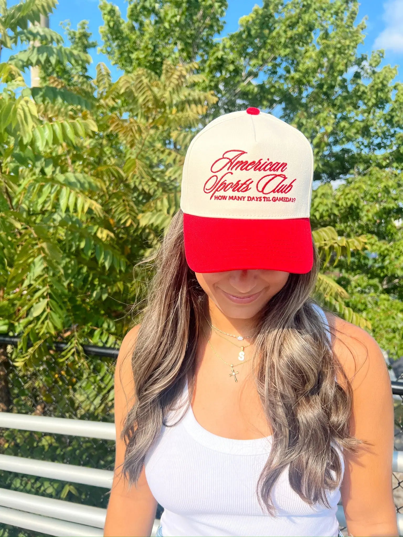 American Sports Club Vintage Trucker Hat by KenzKustomz, Southern lifestyle apparel detail photo 21