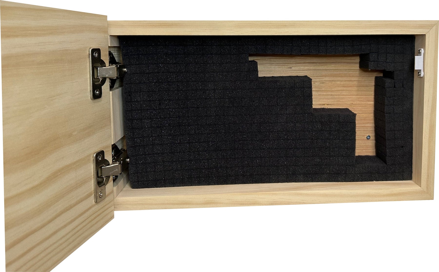 American Flag Hidden Gun Storage Decorative & Secure Wall-Mounted Concealed Gun Cabinet (Natural) by Bellewood Designs, Southern home decor detail photo 6