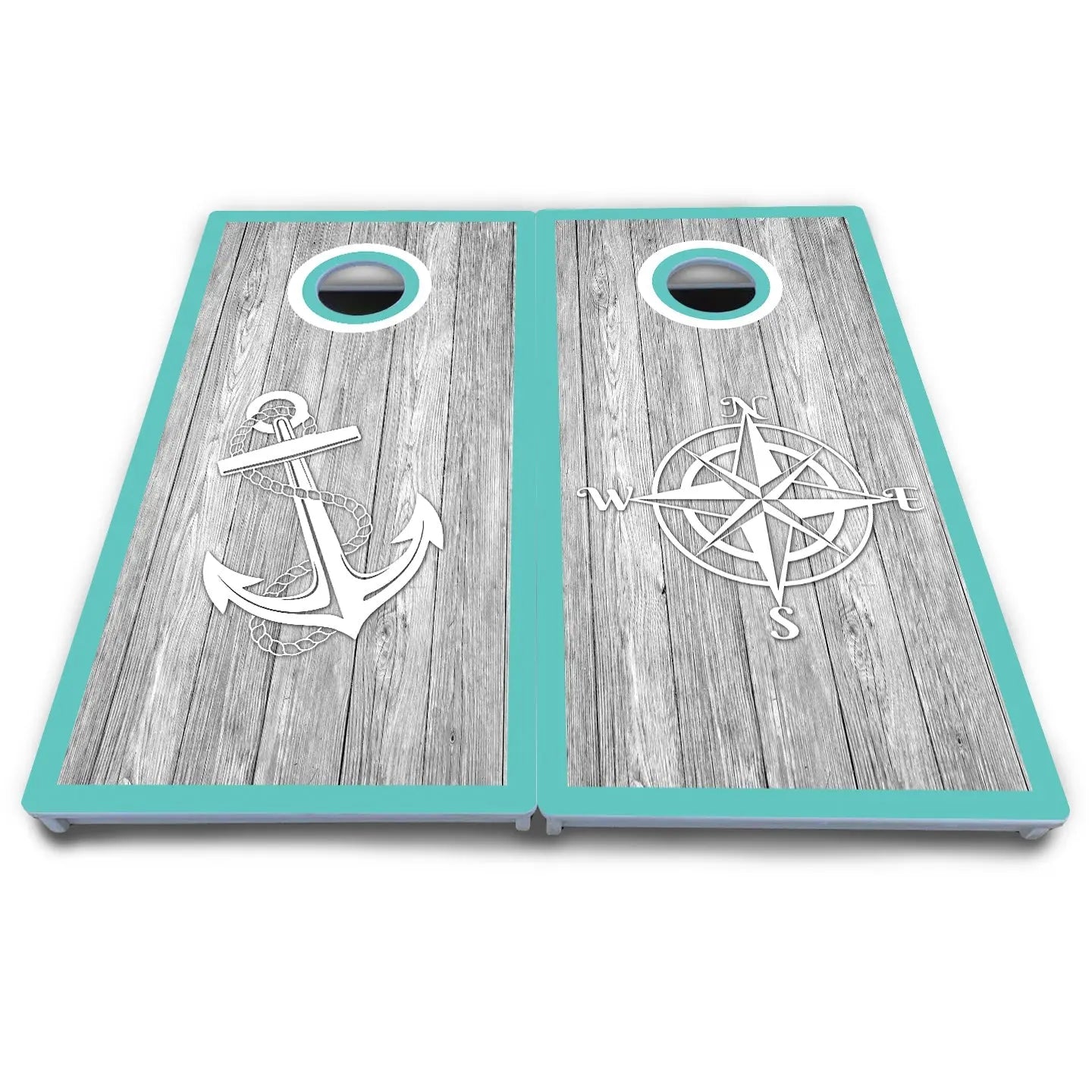 Anchor & Compass Cornhole Boards - All Weather Series by Cornhole Solutions, custom cornhole board detail photo 8