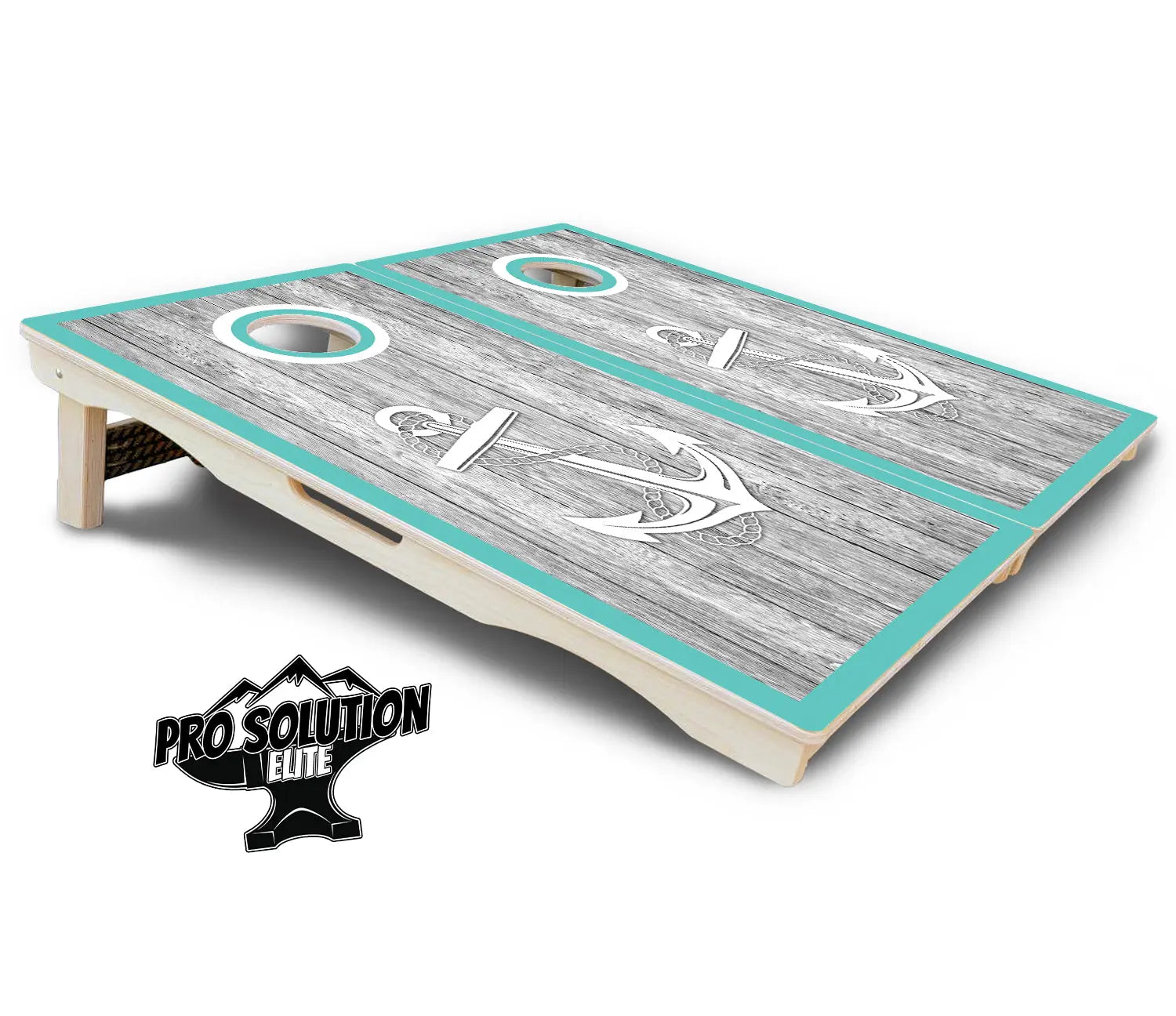 Anchor & Compass Cornhole Boards - Pro Solution Elite Series by Cornhole Solutions, custom cornhole board detail photo 6