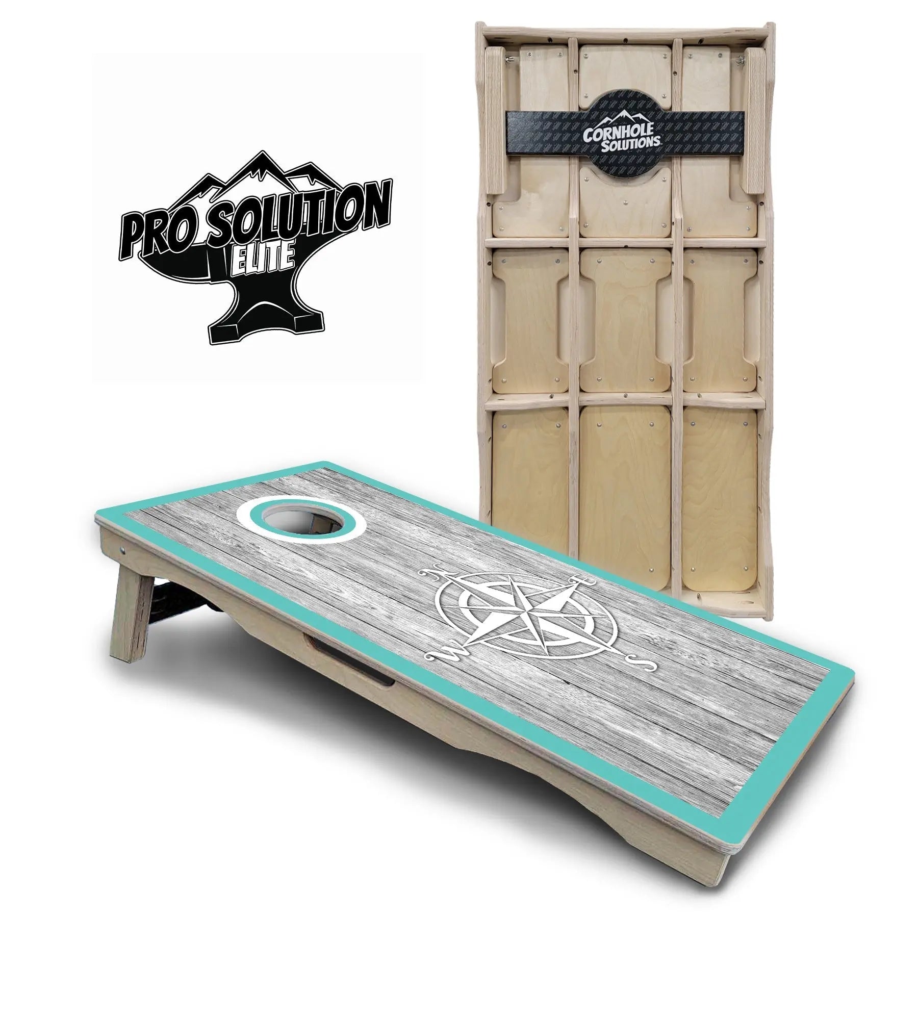 Anchor & Compass Cornhole Boards - Pro Solution Elite Series by Cornhole Solutions, custom cornhole board detail photo 7