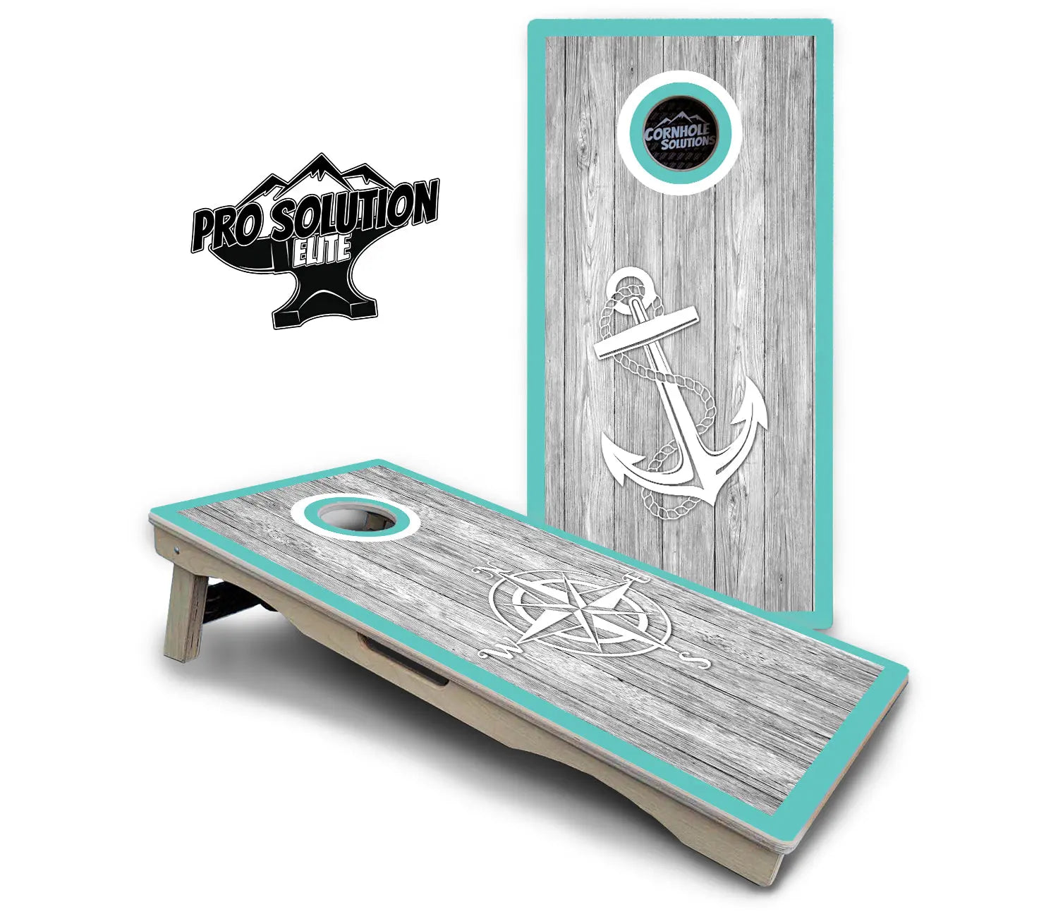 Anchor & Compass Cornhole Boards - Pro Solution Elite Series by Cornhole Solutions, custom cornhole board detail photo 12
