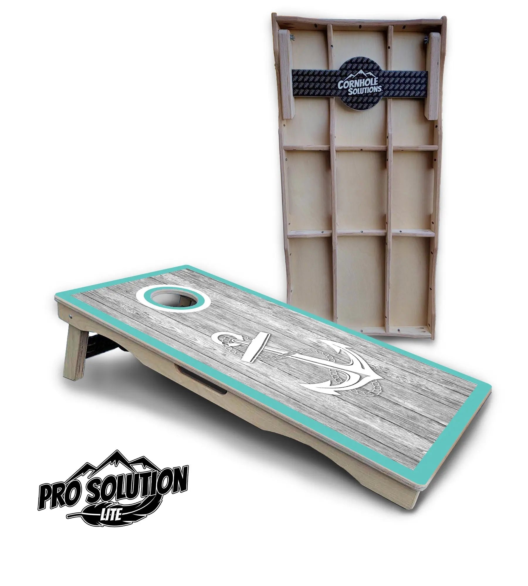 Anchor & Compass Cornhole Boards - Pro Solution Lite Series by Cornhole Solutions, custom cornhole board detail photo 3