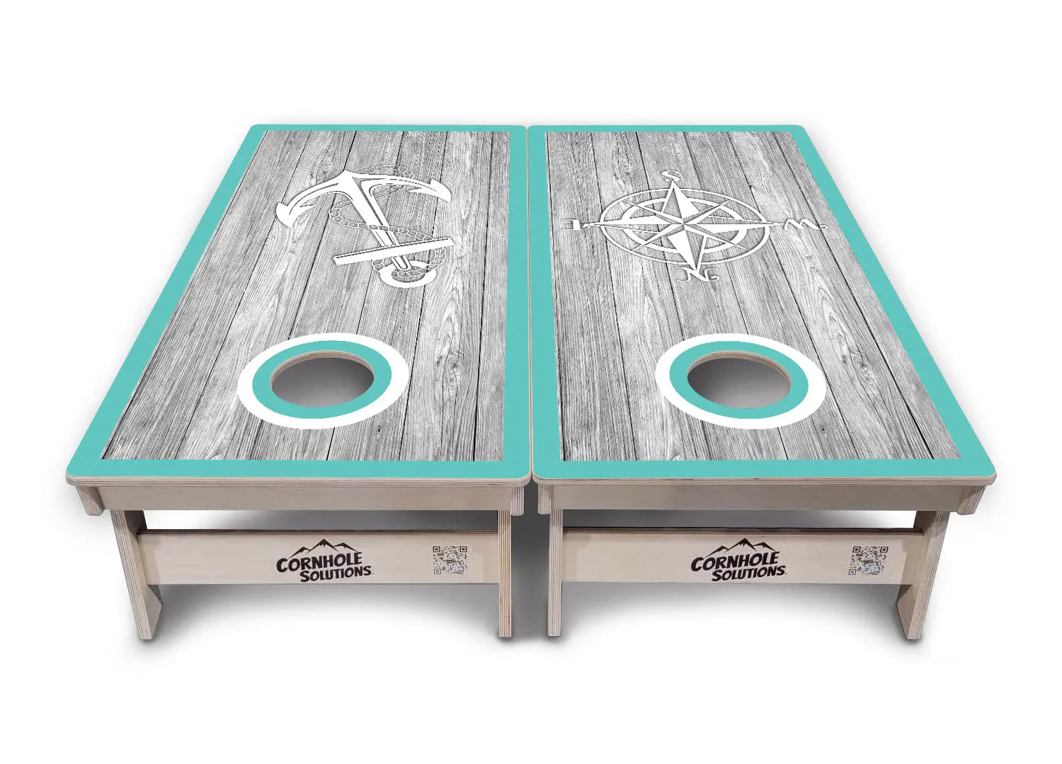 Anchor & Compass Cornhole Boards - Professional Tournament Series by Cornhole Solutions, custom cornhole board detail photo 5