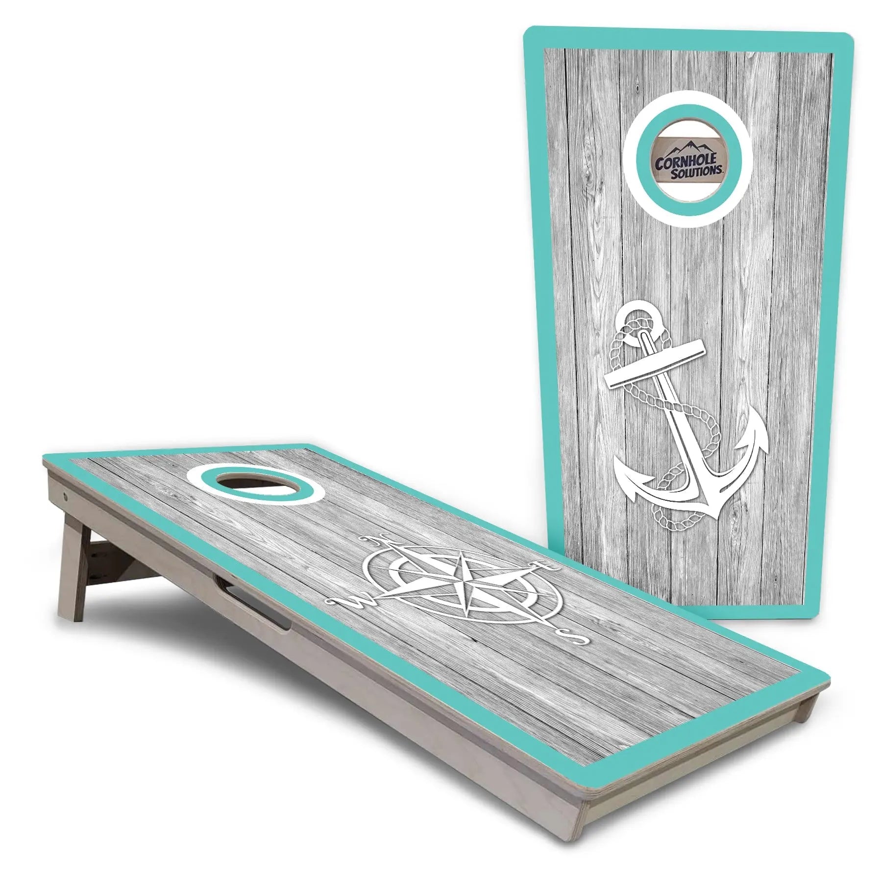 Anchor & Compass Cornhole Boards - Professional Tournament Series by Cornhole Solutions, custom cornhole board detail photo 8