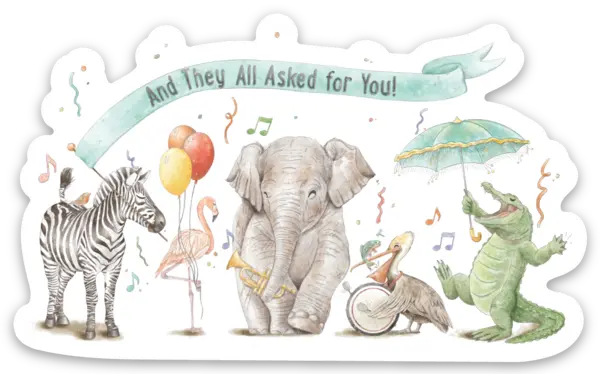 And They All Asked For You Die Cut Stickers by Nola Tawk, vinyl decal main product photo
