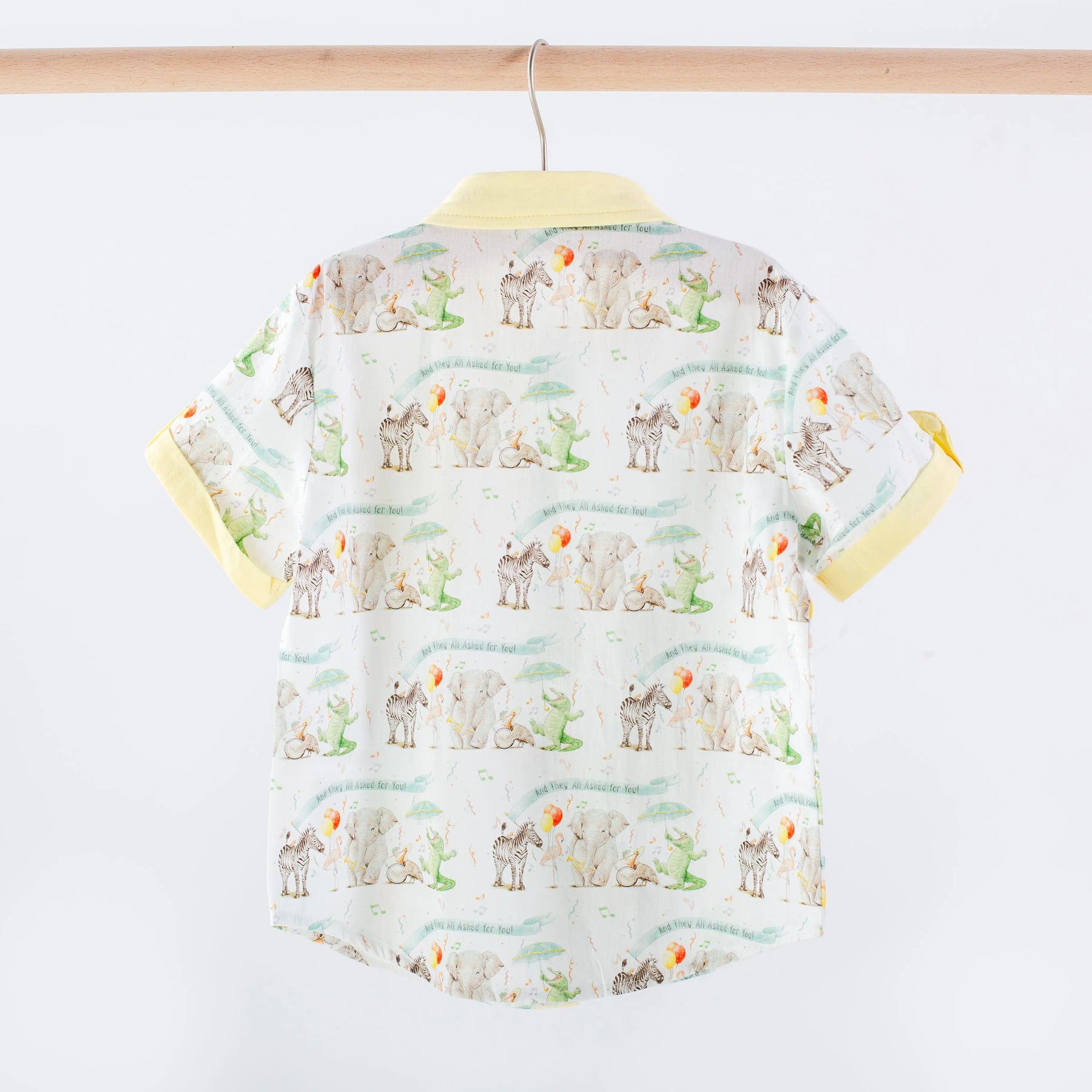 And They All Asked for You Kids Short Sleeve Collared Shirt by Nola Tawk, Southern lifestyle apparel detail photo 2