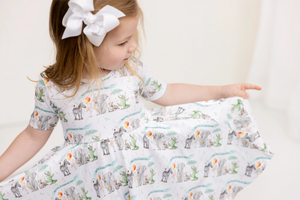 And They All Asked for You Organic Cotton Dress for Kids by Nola Tawk, Southern lifestyle apparel detail photo 2