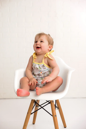 And They All Asked for You Organic Cotton Shoulder-Tie Onesie by Nola Tawk, Southern lifestyle apparel detail photo 3