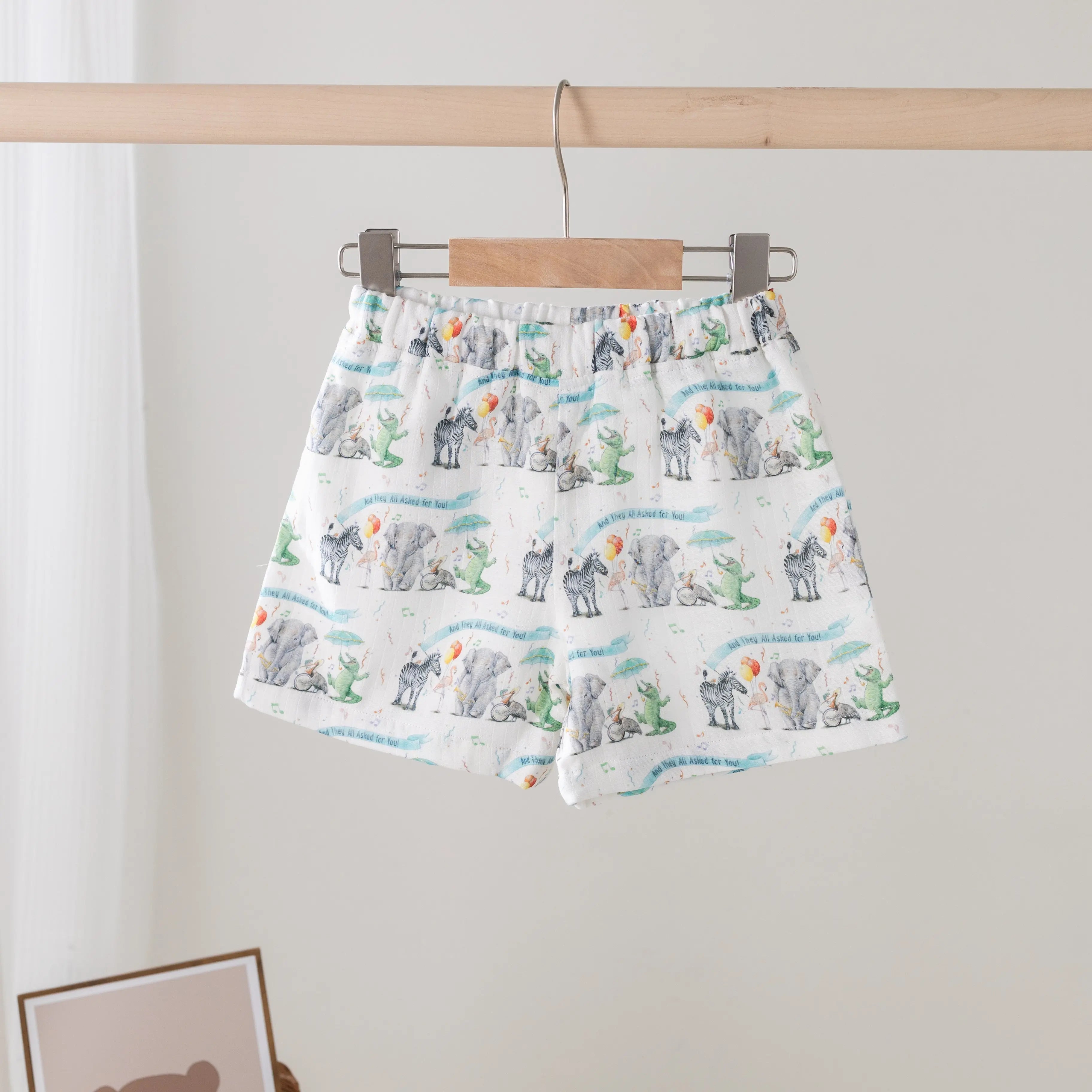 And They All Asked for You Organic Muslin Shorts by Nola Tawk, children's boutique clothing main product photo