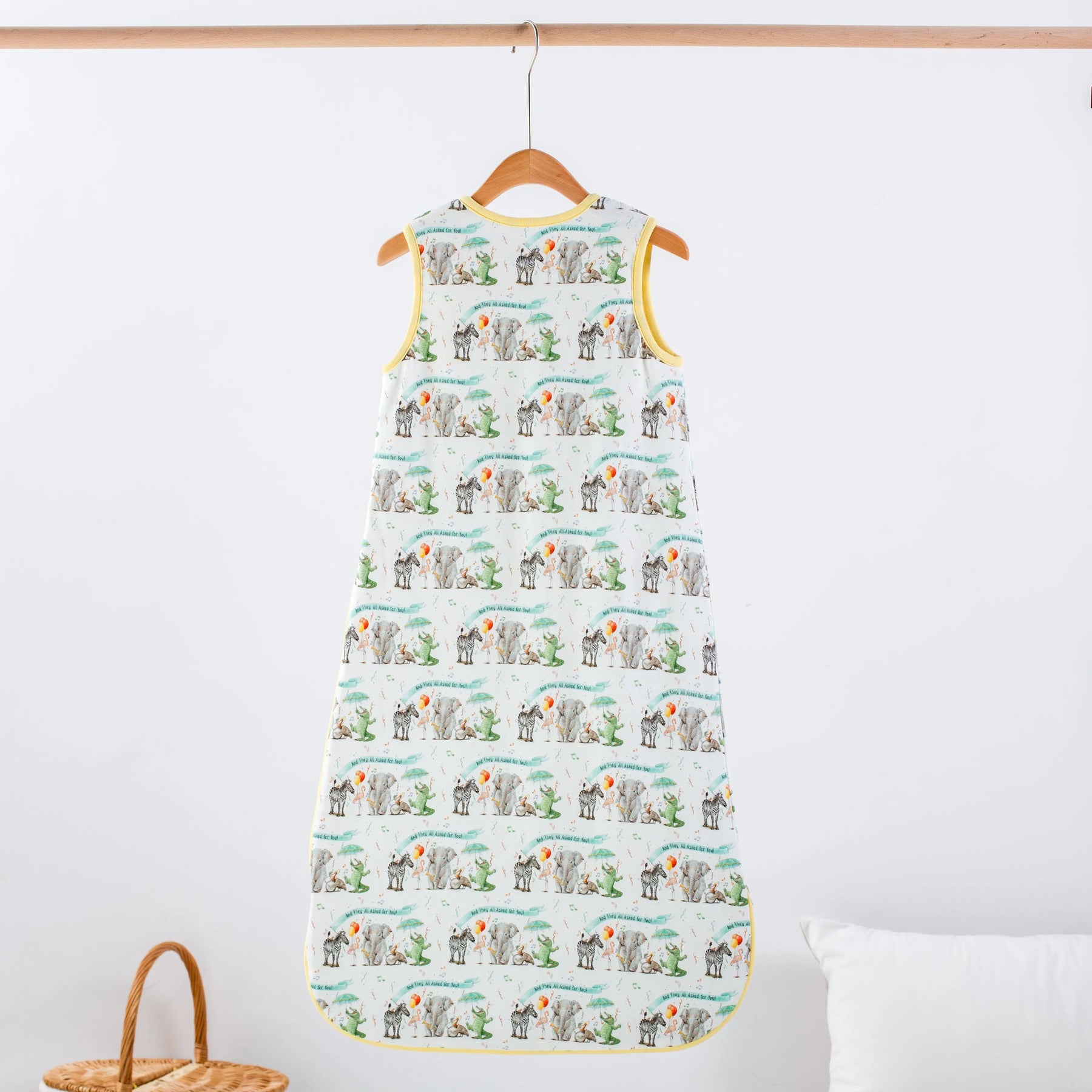 And They All Asked for You Sleep Sack by Nola Tawk, children's boutique clothing detail photo 2