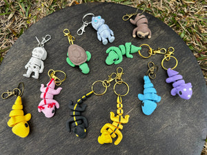 3D Printed Animal Keychains | Whimsical Backpack & Bag Charms by Mushroom Lady Co, paper gift main product photo