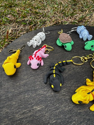 3D Printed Animal Keychains | Whimsical Backpack & Bag Charms by Mushroom Lady Co, paper gift detail photo 4