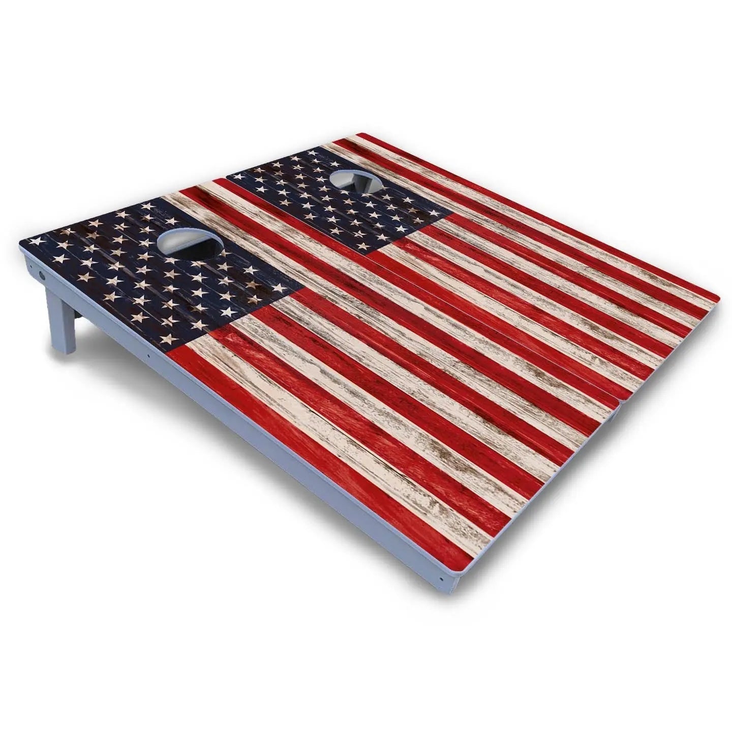 Antique Flag Cornhole Boards - All Weather Series by Cornhole Solutions, custom cornhole board detail photo 3