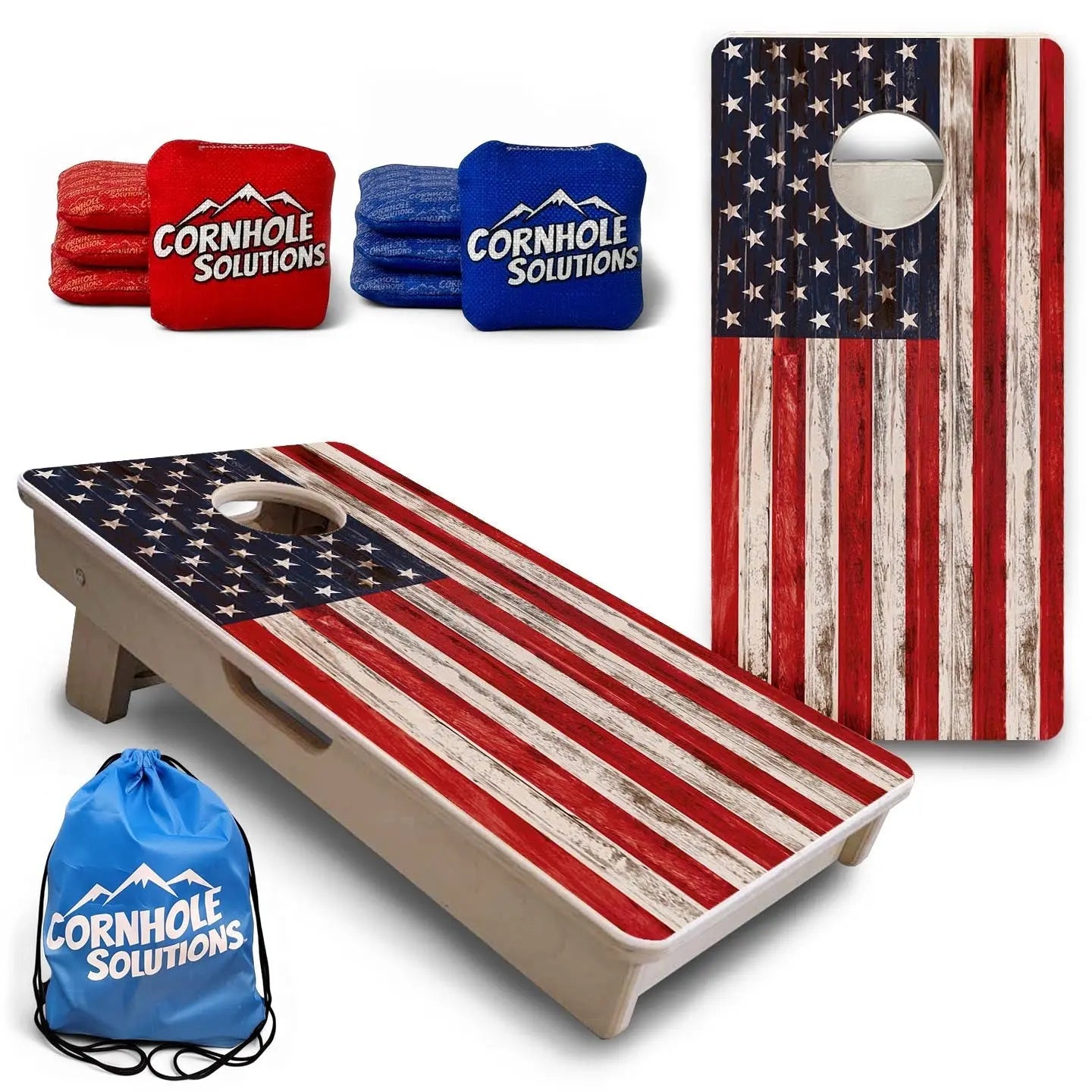 Antique Flag - Mini or Vacation Size Cornhole Boards by Cornhole Solutions, custom cornhole board main product photo