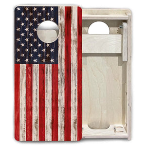 Antique Flag - Mini or Vacation Size Cornhole Boards by Cornhole Solutions, custom cornhole board detail photo 6