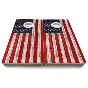 Antique Flag - Mini or Vacation Size Cornhole Boards by Cornhole Solutions, custom cornhole board detail photo 8