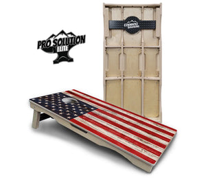 Antique Flag510 Cornhole Boards - Pro Solution Elite Series by Cornhole Solutions, custom cornhole board main product photo