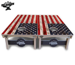 Antique Flag510 Cornhole Boards - Pro Solution Elite Series by Cornhole Solutions, custom cornhole board detail photo 3